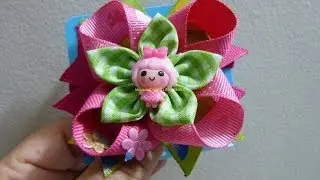 Como Hacer Lazos, Flor de tela Tutorial, Par Moños pequeños, Easy Hair Bows