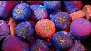 Vibrant Dyed Multi Coloured Gym Chalk Compilation @koolkrushesasmr