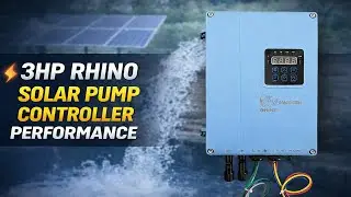 3HP Rhino solar VFD performance video | unedited video | Maharashtra |160 V PMSM MOTOR | #Rhinosolar