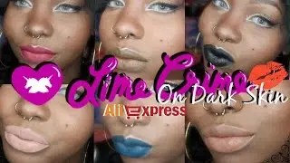 LIP SWATCHES & REVIEW | 6 ALIEXPRESS LIMECRIME VELVETINES MATTE LIPSTICK on DARK SKIN