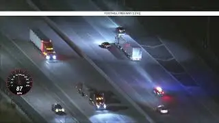 Live: Police are chasing a vehicle in the San Fernando Valley