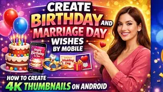 How To Create 4k Thumbnails, Create Birthday Wishes image, How To Make Thumbnails in Mobile Telugu