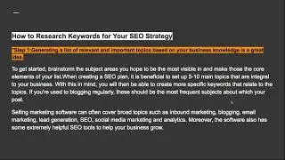 CONTENT WRITING  KEYWORD RESEARCH 1
