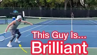 This Guy Is BRILLIANT With His VOLLEY Target (Tennis Singles Strategy)