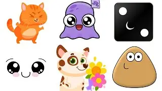 Virtual Pets Having Fun (Pou, MyBoo, Duddu, Bubbu, Moy7, OuO, OwO)