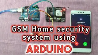 How to make  GSM based home security using arduino and pir sim800A.