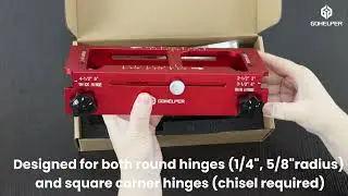 Gohelper Door Hinge Jig, Aluminum Alloy Door Hinge Template Kit for Router