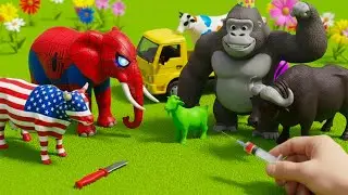AMAZING TOY WALKING COW AND ELEPHANT🐄🐘WADIDAU‼️PROSES POTONG SAPI KURBAN SIMOLASI Part 4