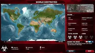Plague Inc Evolved: Main Mode, Fungus, Mega Brutal, No Genes (2025 World Population)