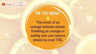 The smell of an orange relieves stress... 🌻🌻🌻
