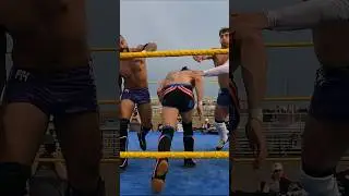 Mike Sydal delivers a handspring double back elbow on The Premier!