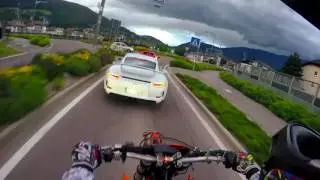 The best Enduro 2016 KTM 125 Exc vs Porsche GT3 vs Ferrari