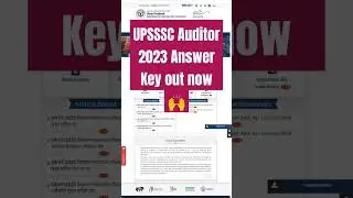 UPSSSC Auditor 2023 Answer Key out now🙌