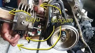 Kehabisan oli Blok Pecah + GanCRET Kharisma China 120 cc