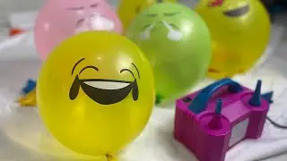 Meniup balon, asmr balon, mengempiskan balon meletus warna warni karakter #asmrvideo #balloons