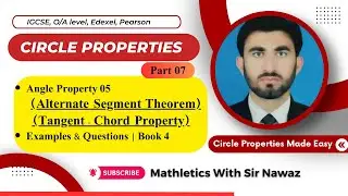 Circle Properties 7 | Alternate Segment Theorem | Tangent Chord Property #maths  #olevels #igcse