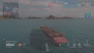 First battle with Hosho Aircraft carrier 64K dmg World of Warships: Legends 13 Dec'24