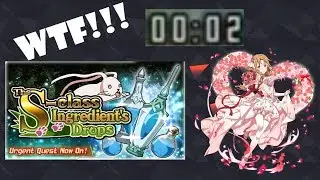 Sword Art Online: Memory Defrag - Asuna Bride vs Exp Bunny - Insane 2 seconds run!