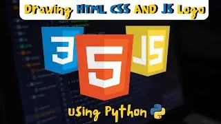 Drawing HTML, CSS and JavaScript Logo using Python turtle | Turtle | python programming