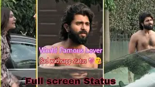 World Famous Lover Movie Sad Full Screen Wathsapp Status | Vijay Devarakonda Sad Status|Sad Status 😘