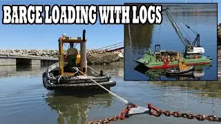 Sitka 1/16 Scale RC Dozer Tugboat and the Loading of the Logging Crane-Barge