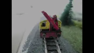 Modellbahn Spur N -  1:160: Italienische K&ouml;f 2 mit Ladekran am Heck