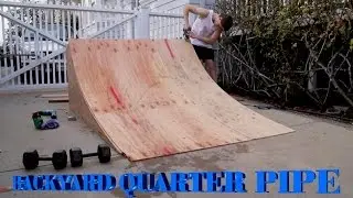 Backyard BMX Quarter Pipe Build