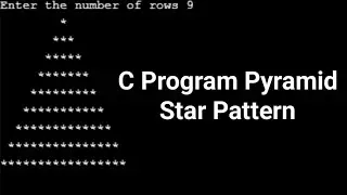 C Program Pyramid Star Pattern !! C Program Practice Question
