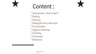 preparation of beer | Reference | notes 📚