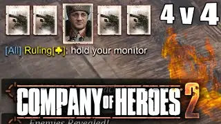 Dayı Rakip Oyuncuların Monitörlerini Patlattı - CoH2 4v4