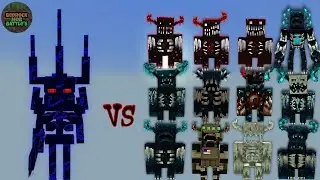 Evil Spirit Wither Skeleton Titan vs Warden Plus | Minecraft Bedrock | Mob Battle