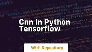 cnn in python tensorflow