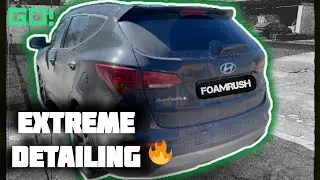 Hyundai Santa Fe Car Wash &ndash; Deep Cleaning & Foam Perfection!#automobile #asmr #satisfying
