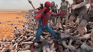 100 SPIDERMAN vs 1 MILLION ZOMBIES - UEBS 2