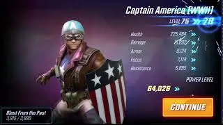 Captain America WWII unlock upgrade blue iso red stars marvel strike force