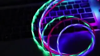 Video Кабель USBMicro USB Type C Lightning магнитный светящийся, Amaze