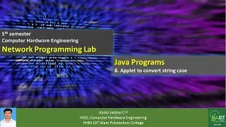 JAVA APPLET | CASE CONVERSION PROGRAM | NETWORK PROGRAMMING
