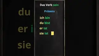 Das V﻿erb sein - Pr&auml;sens