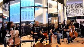 3D cello composite in video of Apocalyptica