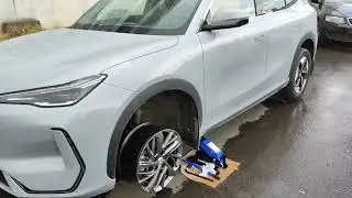 Сборка зимнего комплекта дисков шин датчиков 225х60хR17 Geely Galaxy EX5 #диски #geely #galaxy