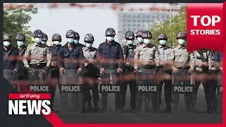 Myanmar police fire rubber bullets at anti-coup protesters