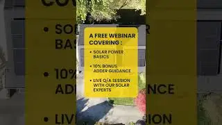 Solar 101: Virtual Crash Course  #yellowlite #inspiringtomorrow #solar