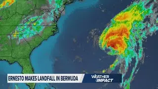 Hurricane Ernesto makes landfall in Bermuda