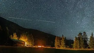 Perseid Meteor Shower over Big Hole Lodge
