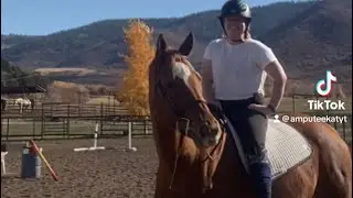 Amputee rides a horse for the first time!