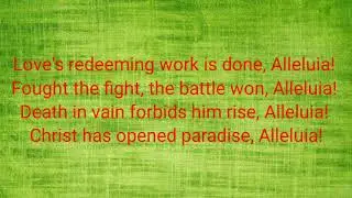 Christ the Lord is risen today organ backing track lyrics