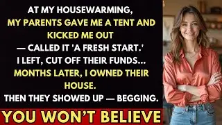 At My Housewarming, My Parents Gave Me A Tent And Kicked Me Out—So I Bought Their Mansion