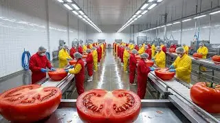 Inside the Giant Tomato Factory: How Fresh Tomatoes Become Ketchup (Full Process)