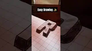 Easy 3D drawing Letter R / How to draw Capital Alphabet for Beginners #shorts #prakashkumarart