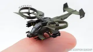 Avatar AT-99 Scorpion Gunship SLA 3D printed model 1/400 scale